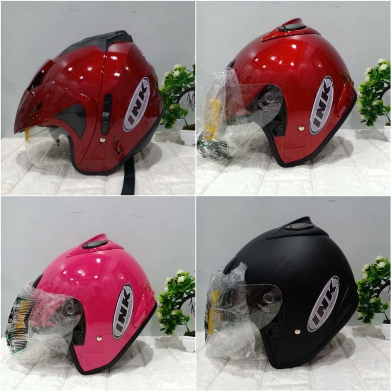 Helm INK SUPERCOPY Centro dan Double Visor Kaca Hitam Busa Tebal
