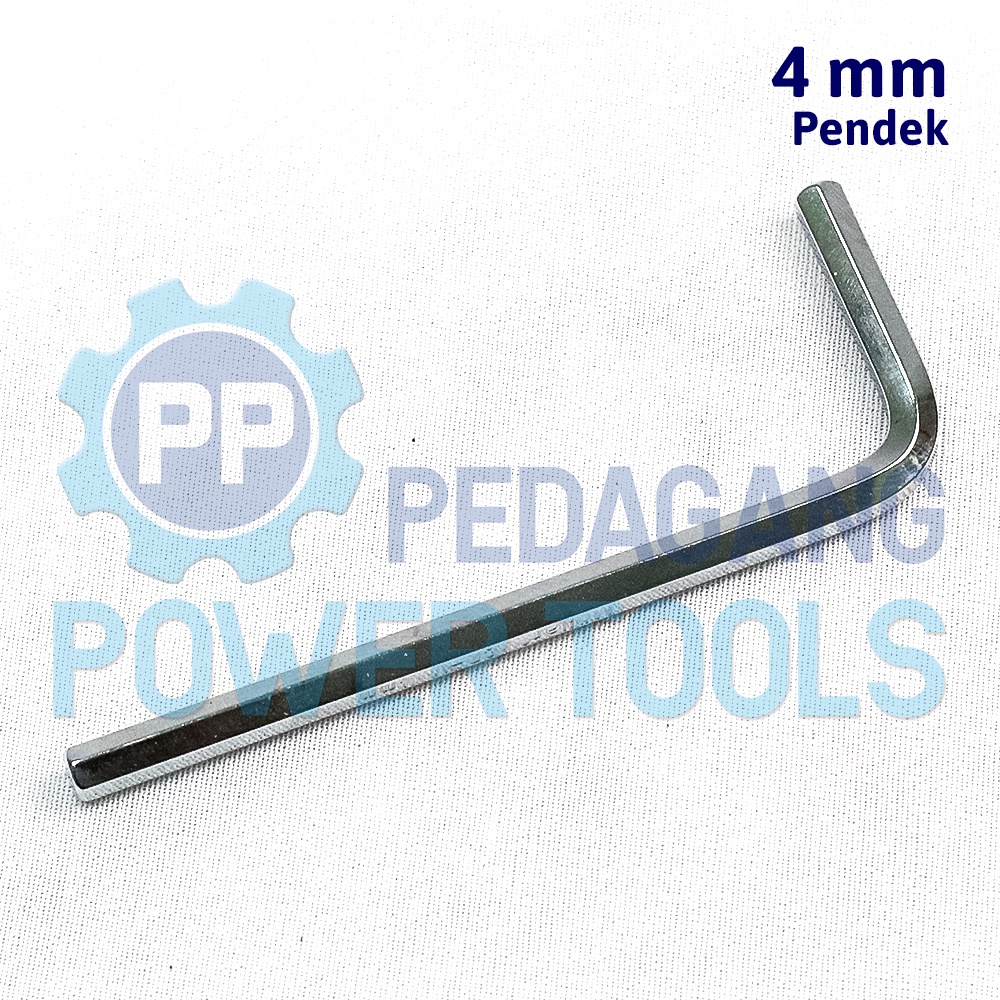 MOLLAR SATUAN 4 MM FLAT KUNCI L PENDEK SHORT HEX KEY WRENCH HEXAGONAL