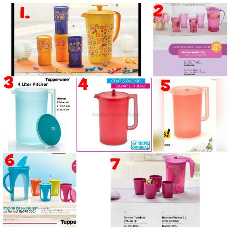 Pitcher Aneka Tupperware/Prisma pitcher set