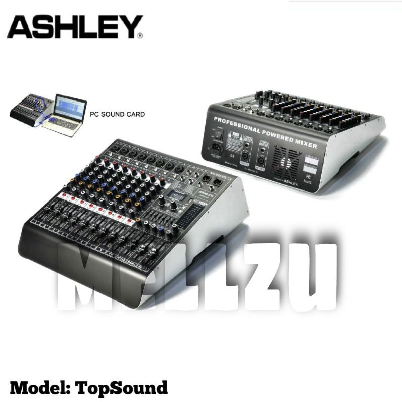 Power Mixer Ashley TopSound Original 8 Channel Bluetooth - PC Soundcard