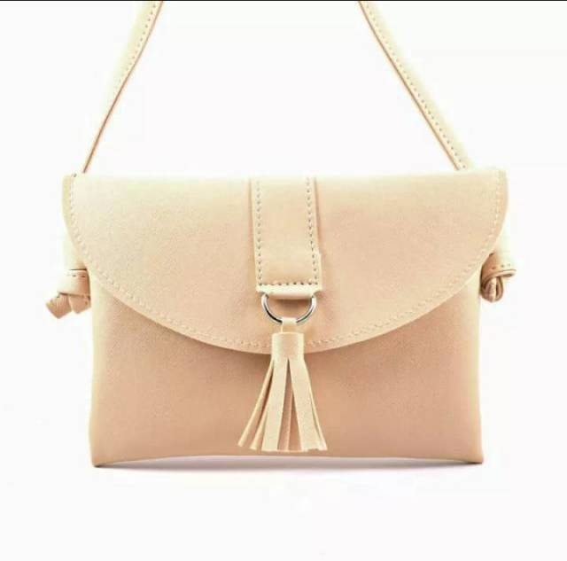 Tas slempang wanita letto slingbag mini rumbai