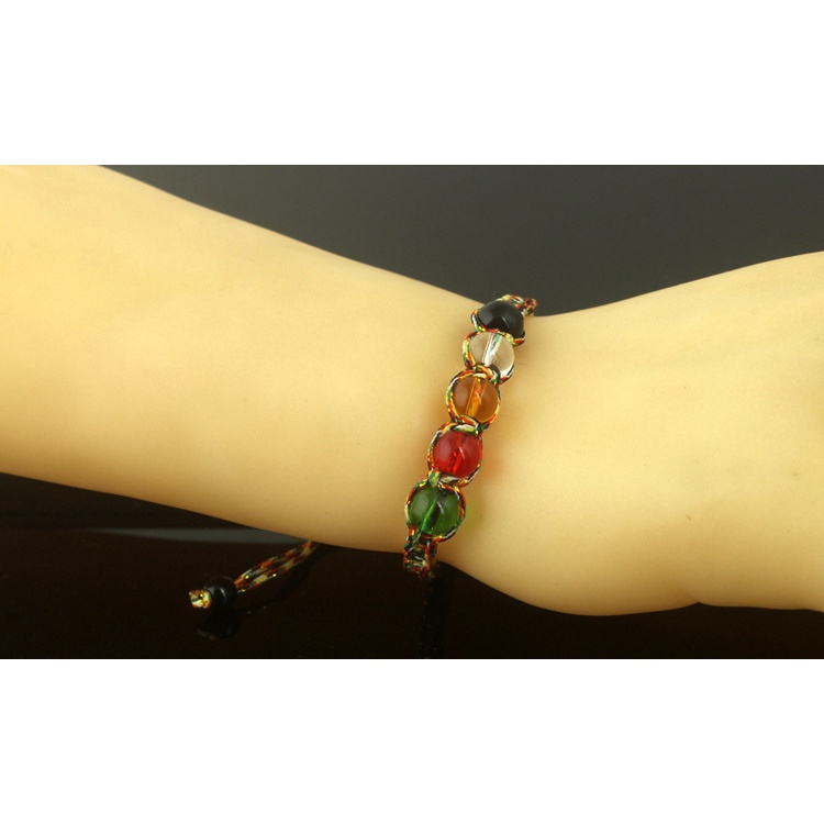 S107 warna kristal Gelang adjustable anyaman yoga gelang kesehatan gelang