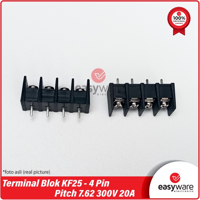 TERMINAL BLOK KF25 4P PCB KF25C 4 PIN PITCH 7.62MM 300V 20A