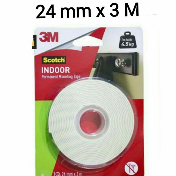 

(BISA COD) Scotch™ 3M Dabel tip Mounting Tape Kuat 7 kg Double Tape tembok/kaca