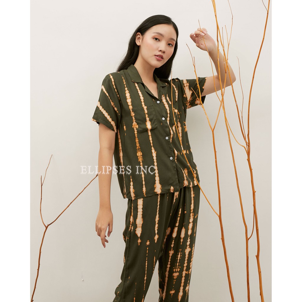 ELLIPSESINC Piyama Tie Dye Shibori / Set Piyama Tie Dye Lengan Pendek