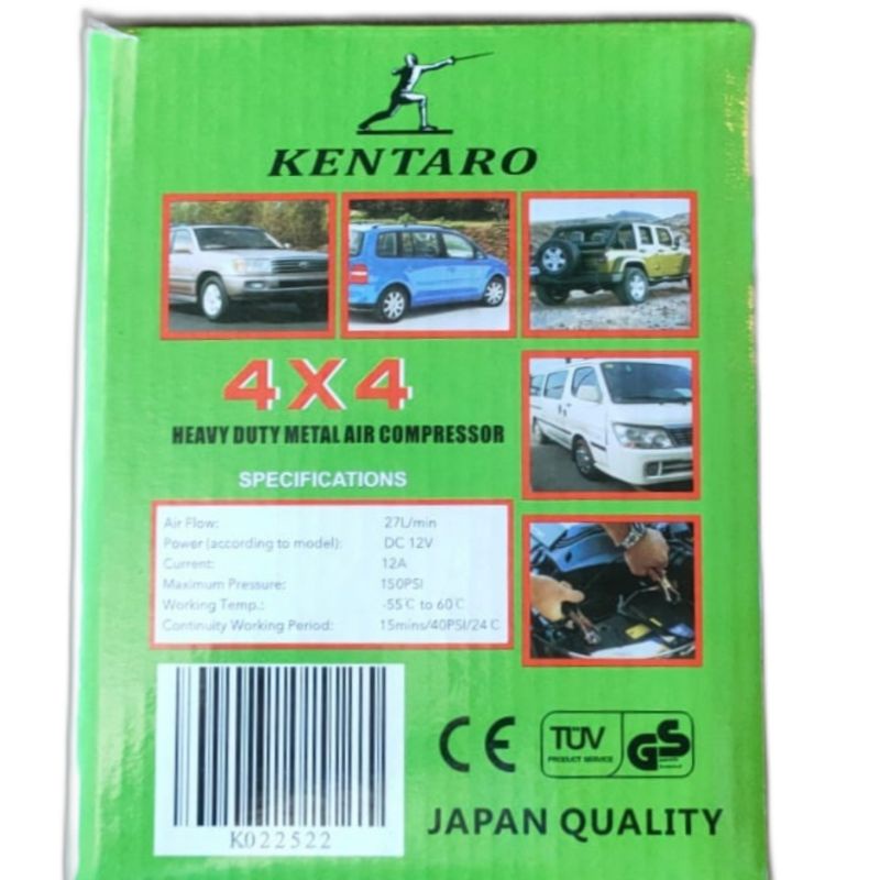 KOMPRESOR MINI POMPA BAN MOBIL EMERGENCY DC KENTARO JAPAN QUALITY