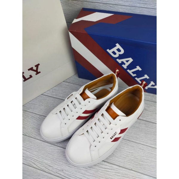 Sepatu sneakers pria Bally white sepatu mirror quality