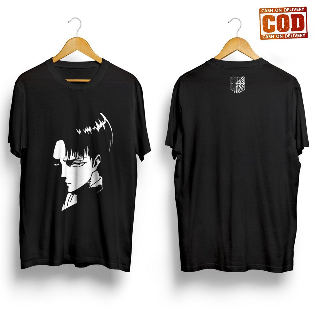 Kaos Tshirt Baju ATTACK ON TITAN LEVI / kaos anime / kaos komunit