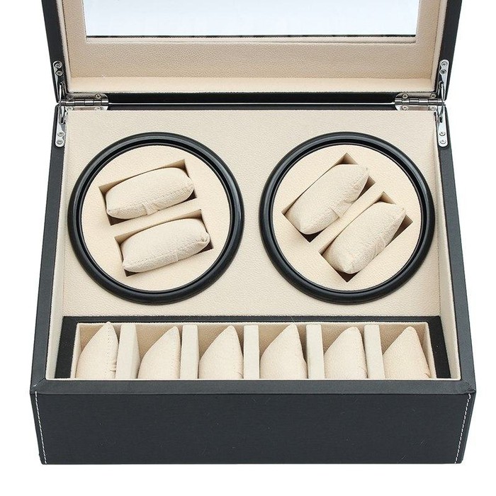 Pemutar Jam Tangan Otomatis WW001 Watch Winder 4 and 6 Bonus Adaptor