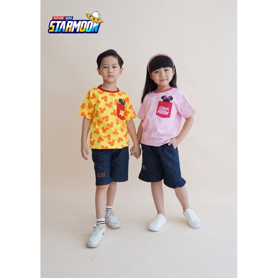 SETELAN ANAK BAJU ANAK SETELAN JEANS BOY &amp; GIRL PENDEK 2-10 TAHUN