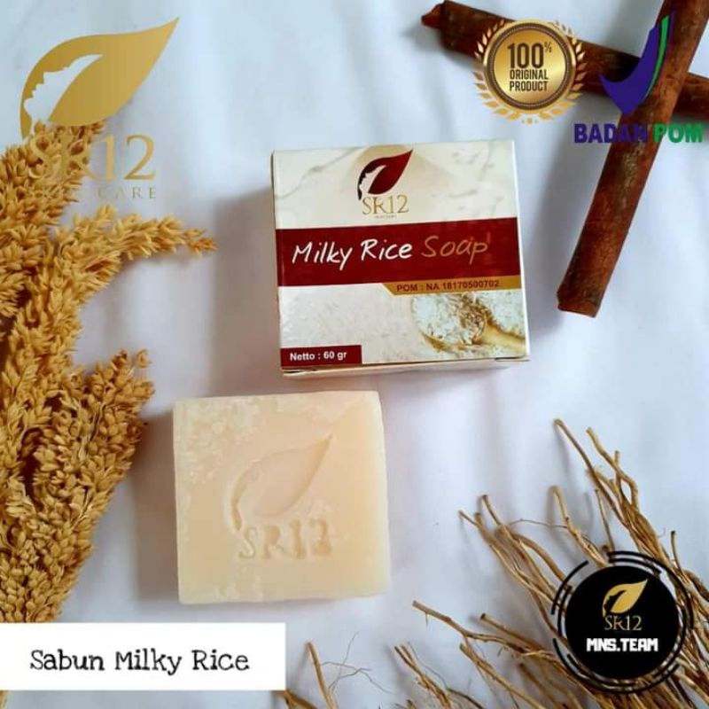Jual MILKY RICE SOAP SR12/ SABUN SUSU BERAS SR12/ SABUN BATANG/ SABUN