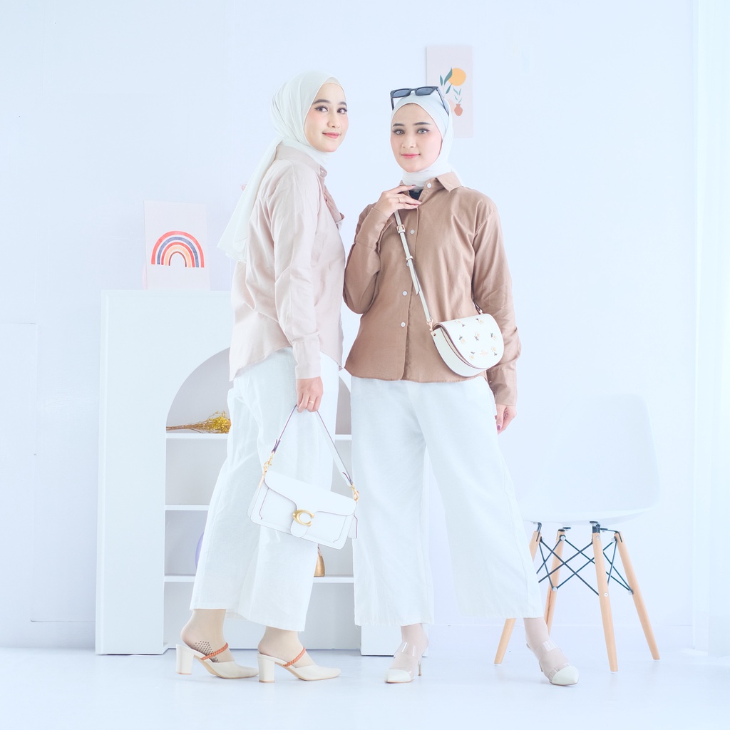 (MGA) KEMEJA REXY RAMI LINEN BLOUSE WANITA