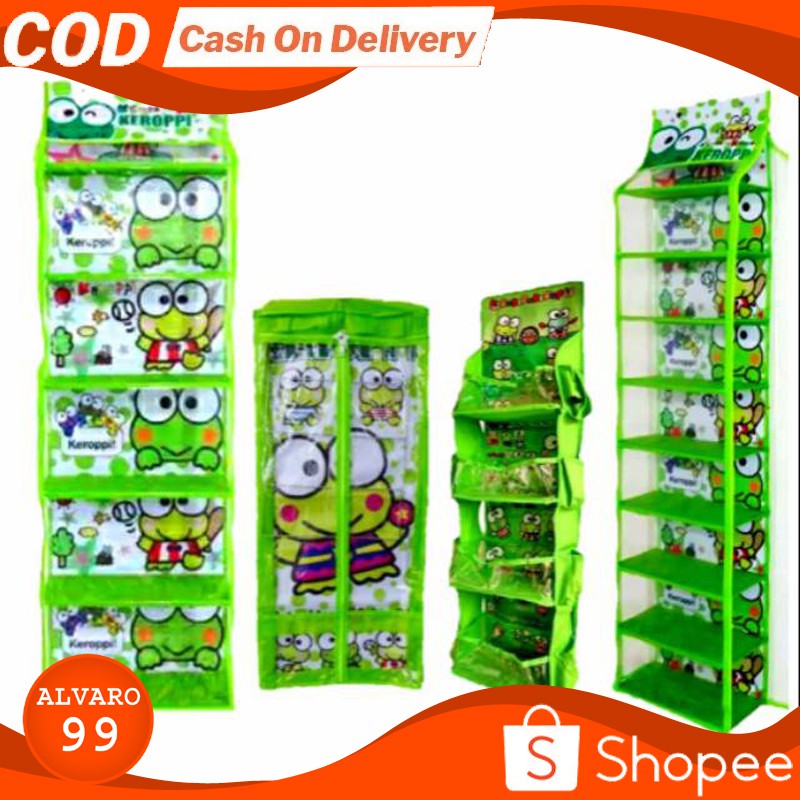 RAK GANTUNG SET 4 IN 1 / RAK SET KARAKTER 4 IN 1 ( Rak tas rak sepatu rak hijab rak kosmetik )