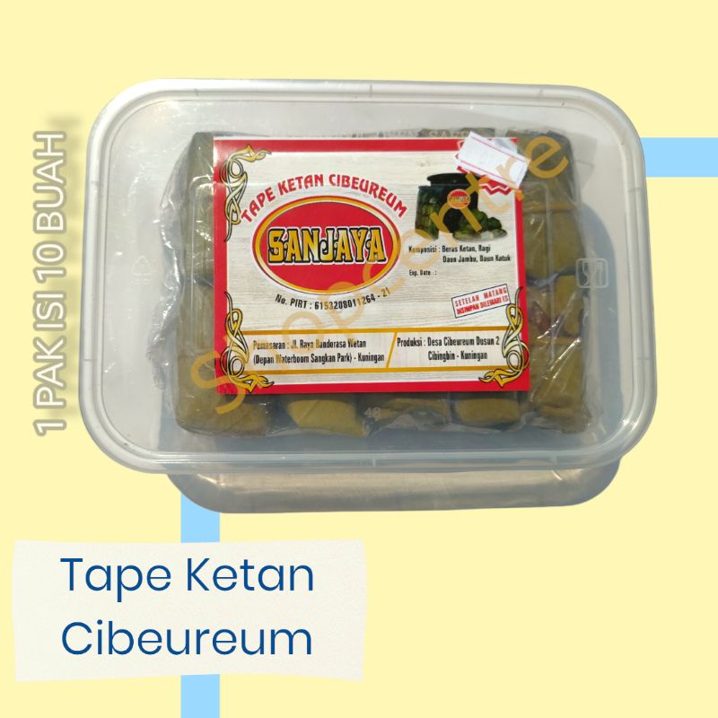 

Tape ketan Cibeureum 1 pak 10 buah