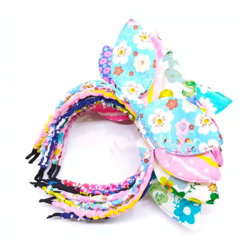 Vinztstore -Bando Korea Bando Rambut Pita Bando Bunny Chibi Headband Fashion Wanita Korea