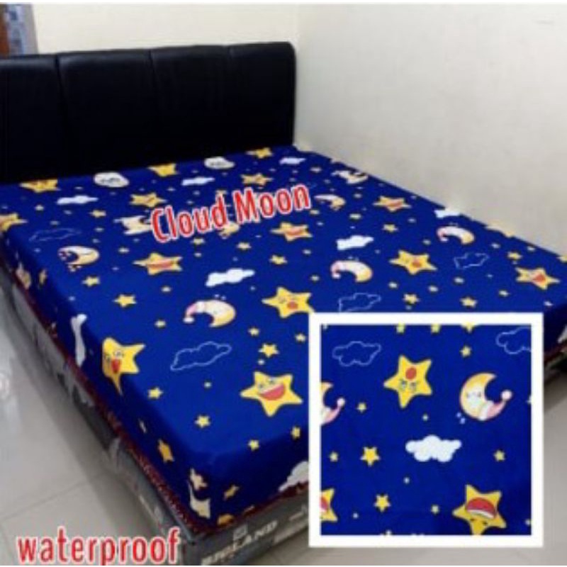 Sprei waterproof (anti air) motif bisa COD-Cloud Moon