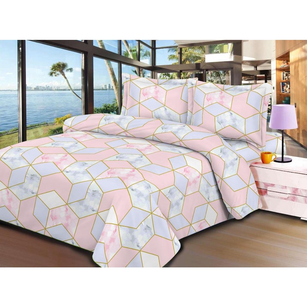 Jual BEDCOVER MARBEL PINK AESTEHTIK KOREA UKURAN 180X200 SET SPREI ...