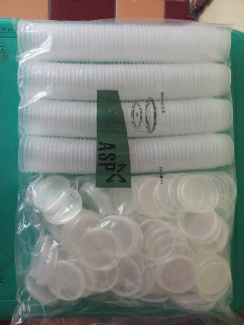 Cup saos sambal plastik 30ml(isi 50set plus tutup)