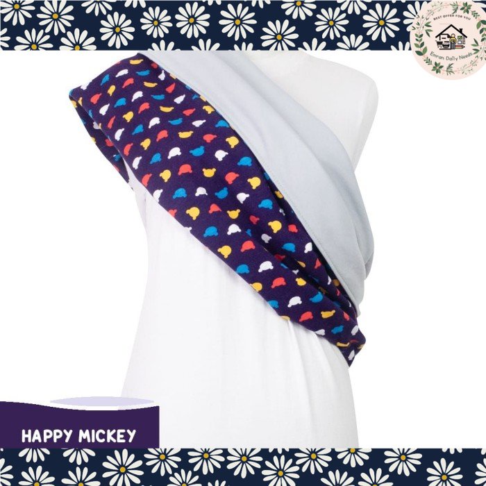 Emran Gendongan Kaos | Gendongan Bayi GEOS Elephas - Happy Mickey, M