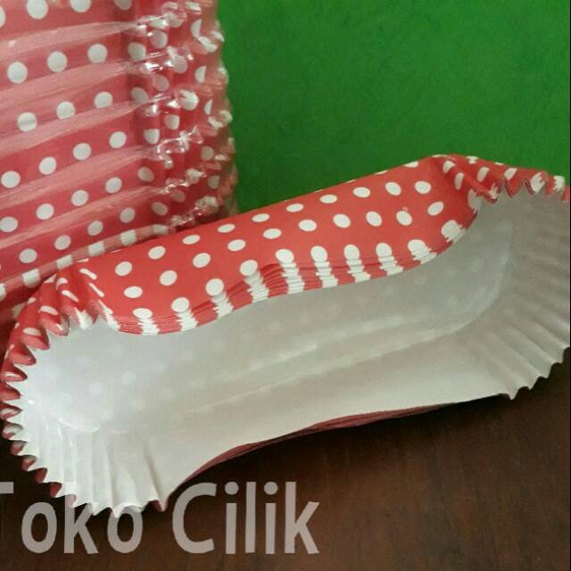 Cup case roti oval kertas wadah kemasan roti makanan jajan snack