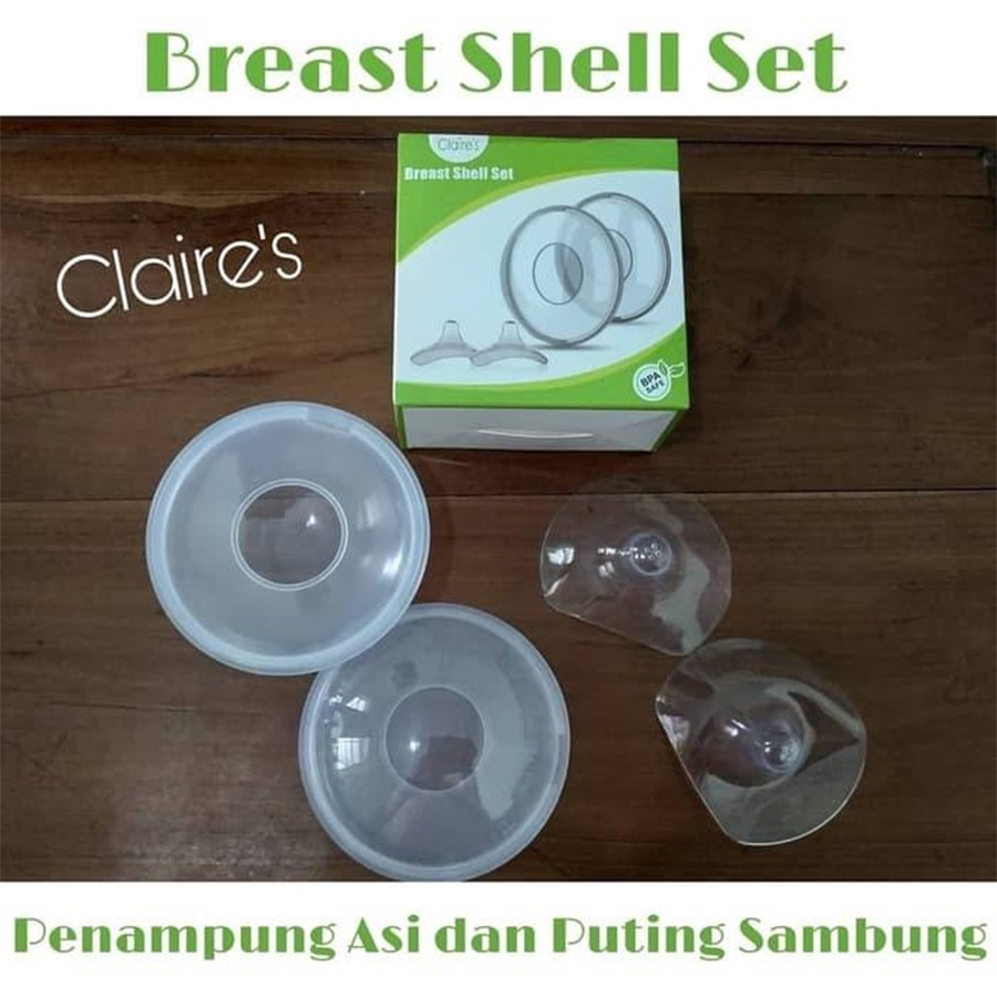 Claires Breast Shell Set Nipple Shield Claire's isi 2 Penampung Asi 2 Pelindung Puting Ibu Bayi