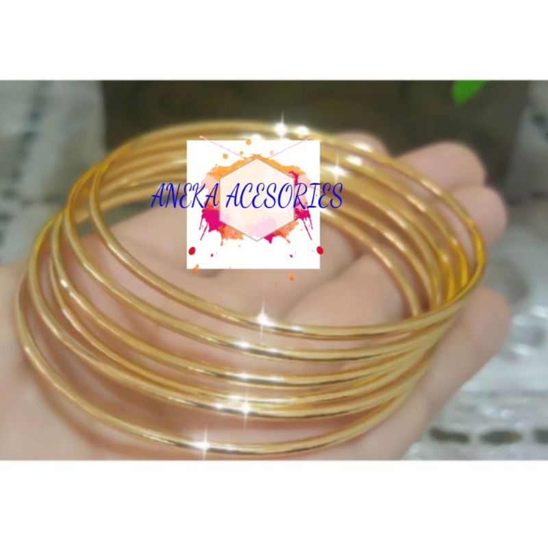 GELANG KERONCONG INDIA MOTIF POLOS GELANG KERONCONG LAPIS EMAS