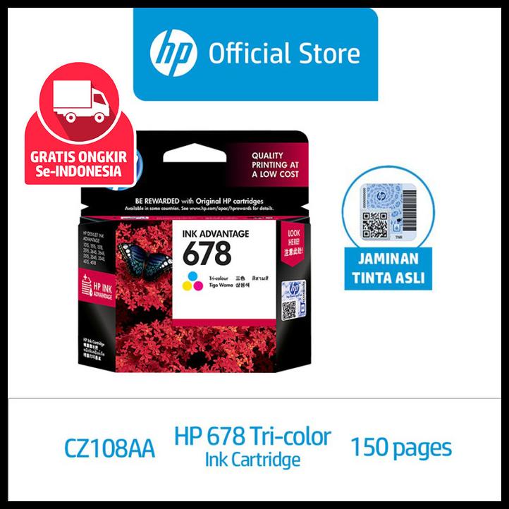 Tinta Printer Hp Original 678 Tri-Color / Deskjet 1515 2515 2545 2645