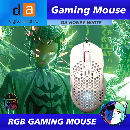 Mouse Gaming DA Digital Alliance Luna Honey White RGB
