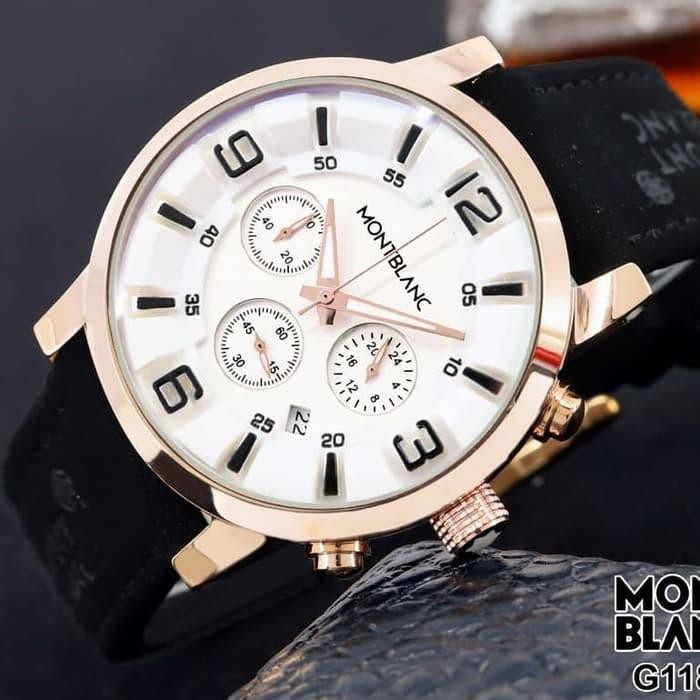 Jam Tangan Jam Tangan Pria Montblanc 7036 / Jam Cowok Premium / Jam Pria Keren / Jam Tangan Kulit /
