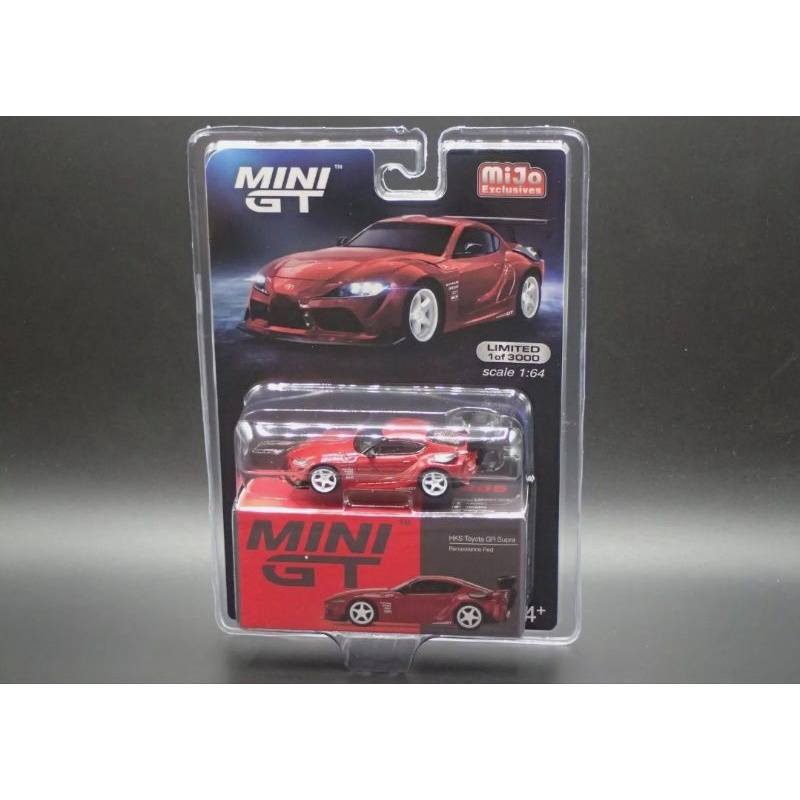 Mini GT 265 Toyota GR Supra HKS Renaissance Red Blister Mijo US Exclusive