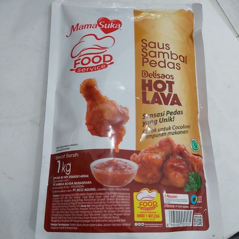

Saus sambal Hot Lava mama suka 1kg