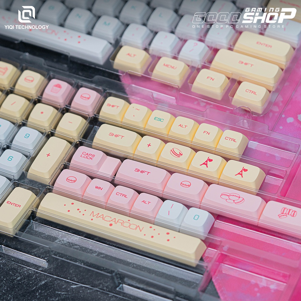 Yiqi Keycaps Macaron PBT Dye-Sub XDA Profile