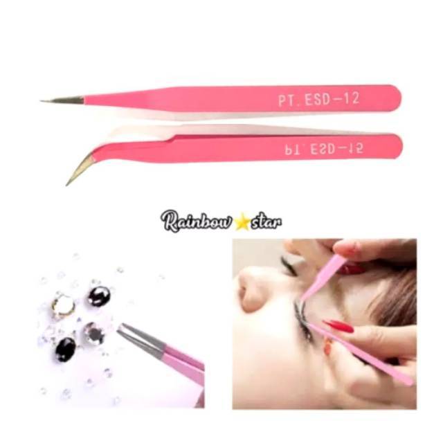 Pinset Bulu Mata Eyelash / Tweezer For Eyelash Extension / Pinset Bulu mata / Pinset Serbaguna