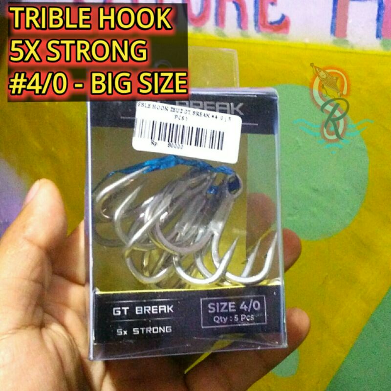 TRIBLE HOOK #4/0 5X STRONG ZEUS GT BREAK
