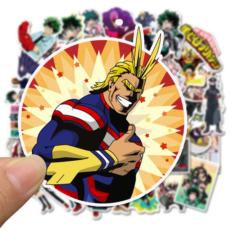 50Pcs/pack Japanese Anime My Hero Academia Sticker for Fans DIY Luggage Laptop Skateboard Bottle Motorcycle Bicycle Stickers