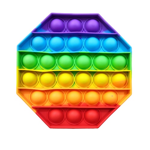 [TM] Pop it fidget toy Rainbow-Octagon