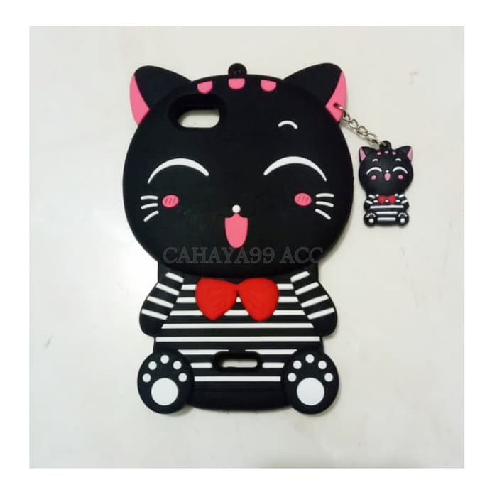 barokah case 4d cat costum xiaomi redmi 6a silicone boneka kucing