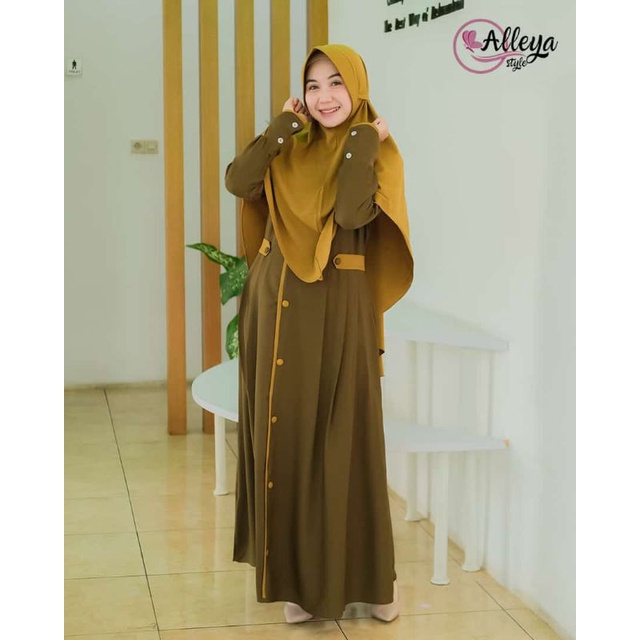 Elliya gamis set hijab by alleya style
