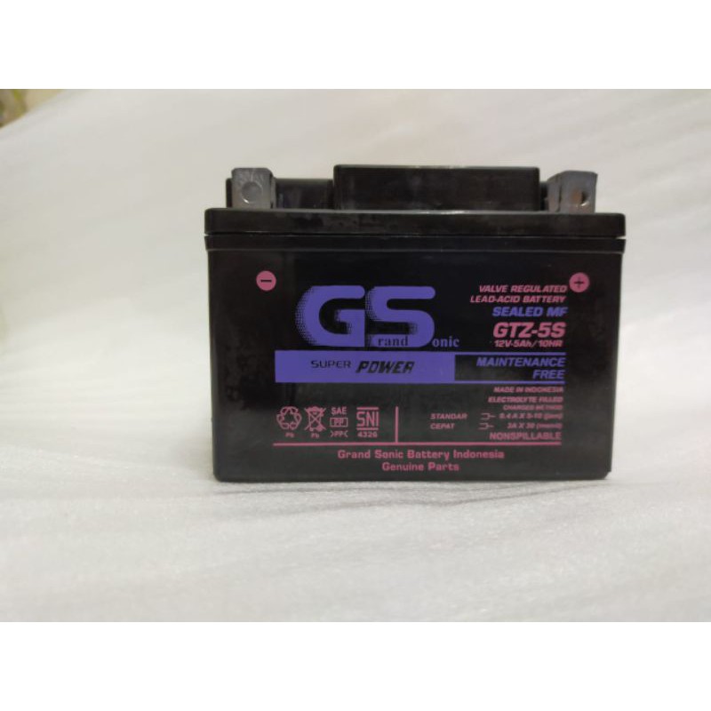 Aki GS GTZ-5S  beat f1, vario, revo, megapro, cb150, mio soul gt, mio j, mx new, vixion, byson, r15