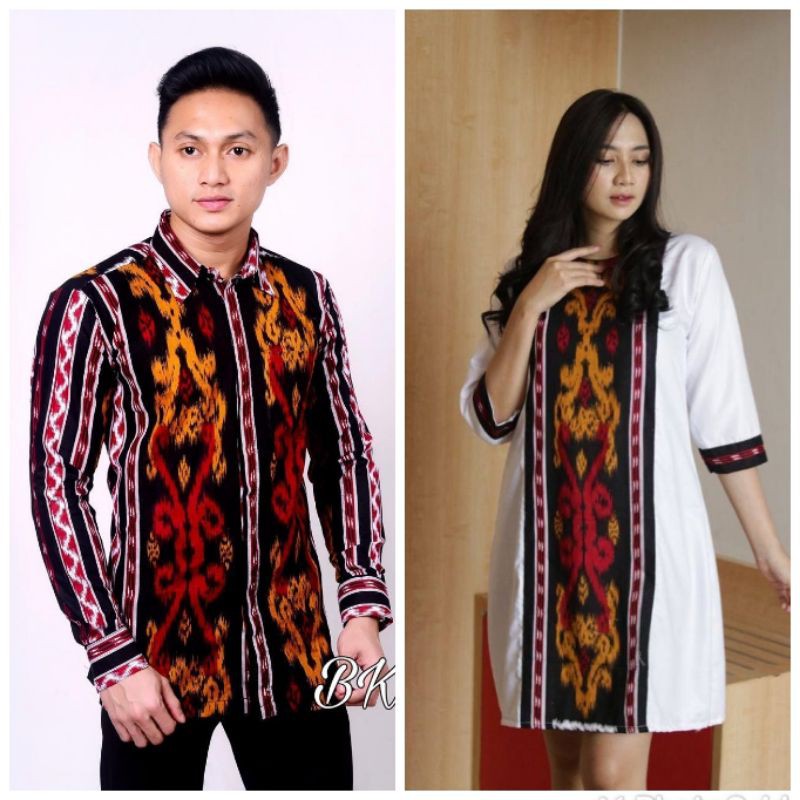 BATIK COUPLE DRESS BATIK MOTIV SONGKET DRESS KONDANGAN