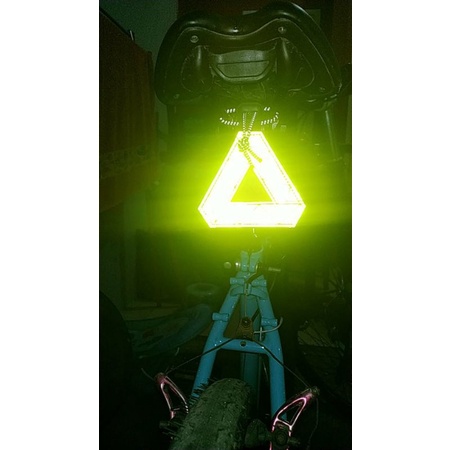 Triangle reflektor sepeda acesoris sepeda reflektor segitiga lampu sepeda