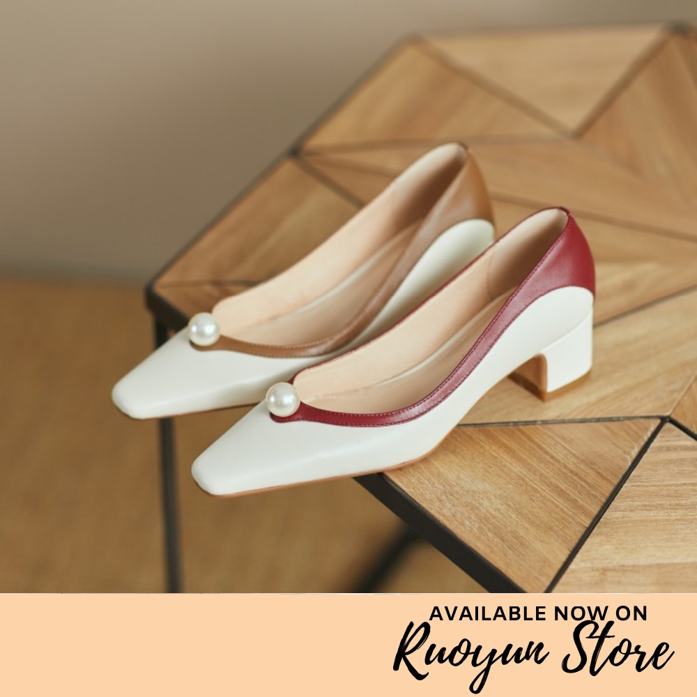 RYS - Duality Pearl Sepatu Heels Wanita Fashion Kantor / Casual - Ori Import