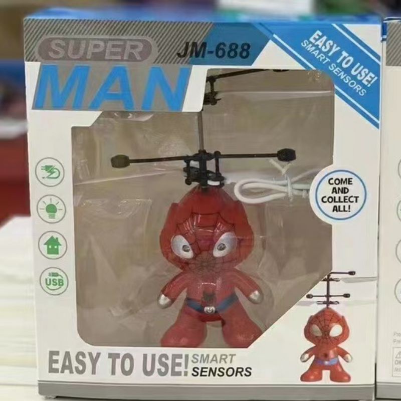 HELICOPTER SENSOR TANGAN DRONE MINI SPIDERMAN KAPTEN AMERIKA BATMAN SENSOR TANGAN