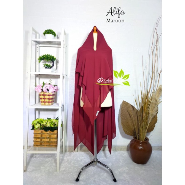 KHIMAR 2 LAYER JUMBO CERUTY KERUDUNG SYARI JUMBO CERUTY HIJAB 2 LAYER JILBAB SYARI KHIMAR ALITA WARN