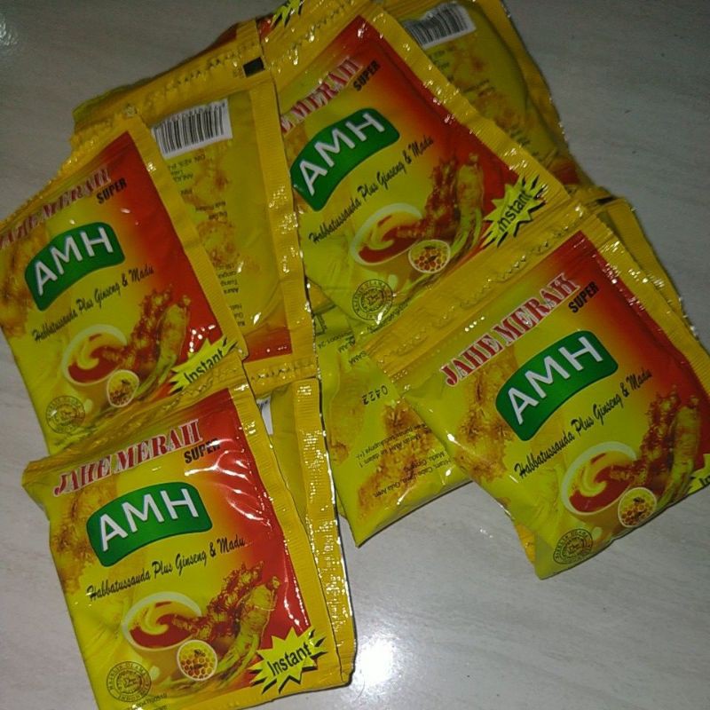 

Jahe merah super AMH 1 renceng 10 saset instan