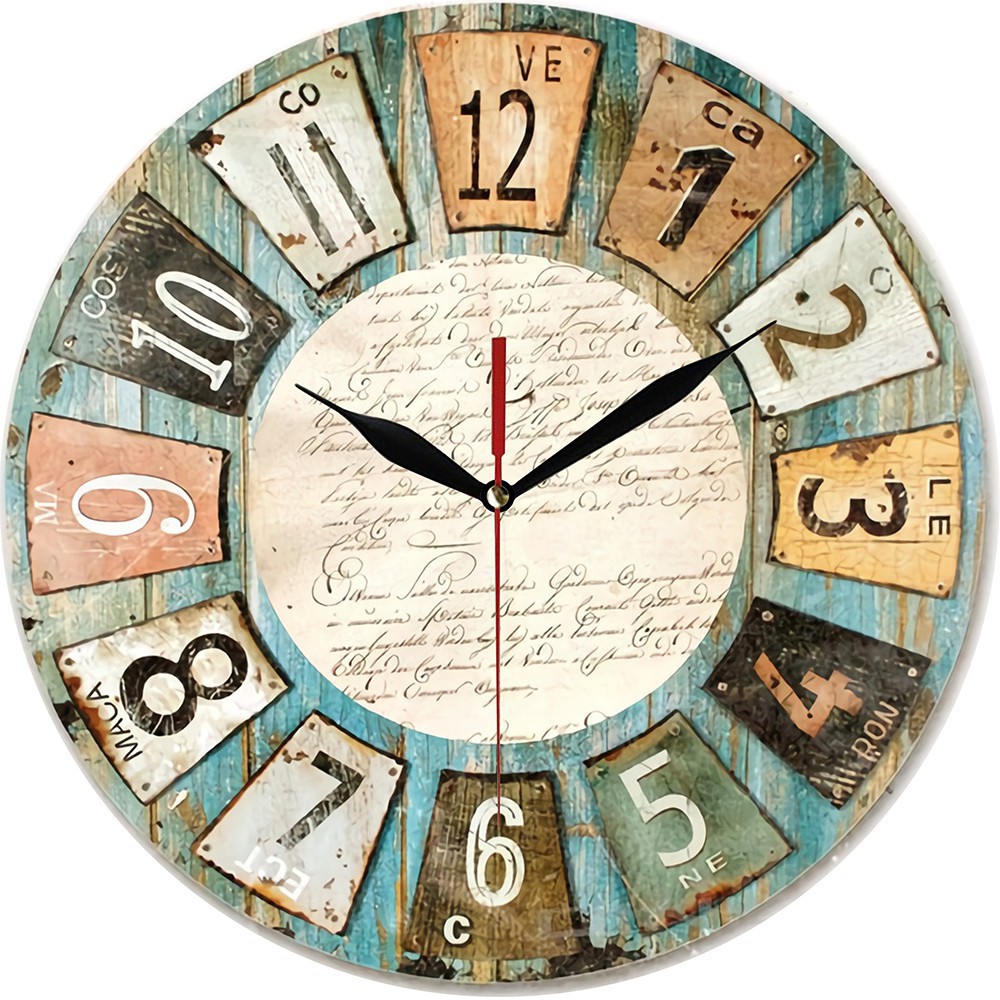 GUNINCO JAM DINDING UNIK VINTAGE 30 cm Klasik Classic Retro Shabby Dinding Wall Clock Bagus Murah-JAM DINDING V3