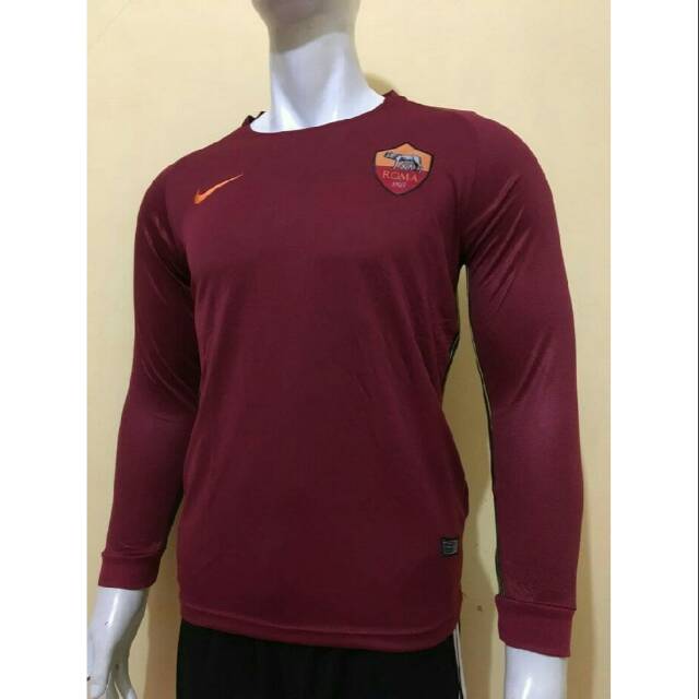JERSEY BOLA AS ROMA HOME LONGSLEEVE LS 2017-2018 GRADE ORI (FNS)