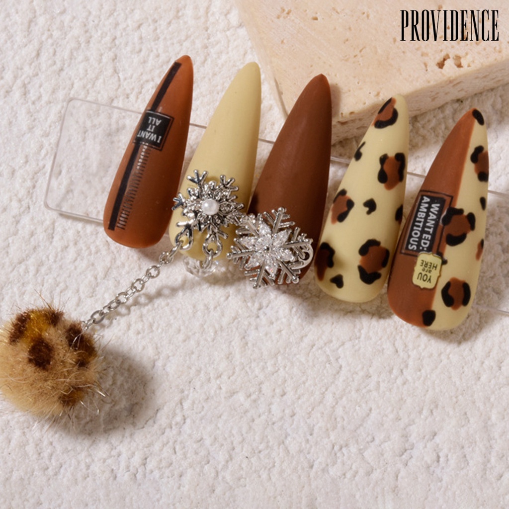 Providence Liontin Bola Rantai Berlian Imitasi Dekorasi Nail Art / Manicure