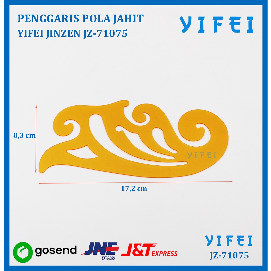 PENGGARIS POLA JAHIT KUNING/PENGGARIS POLA JAHIT/PENGGARIS JAHIT YIFEI - JZ-71076