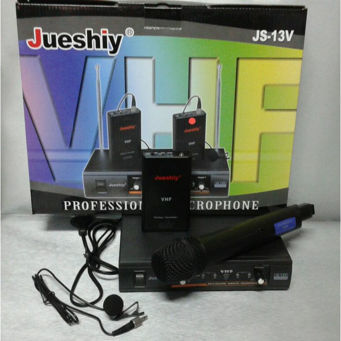 Mic Jueshiy JS 13V Wireless pegang   jepit